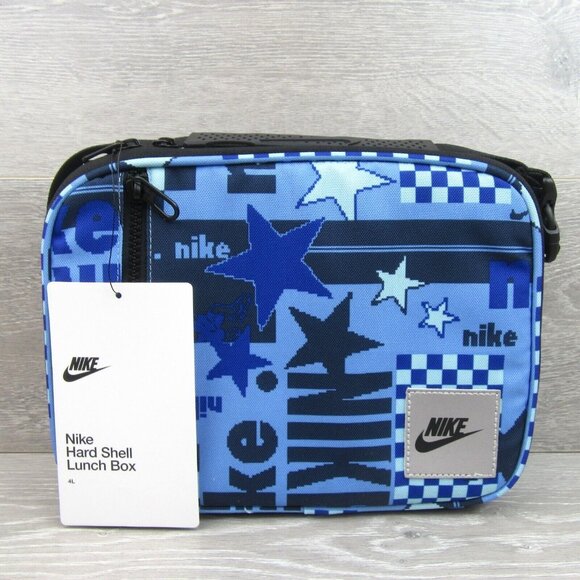 Nike Hard Liner Lunch School Lunch Box Bag (4L) Blue Multi NEW - Picture 2 of 12